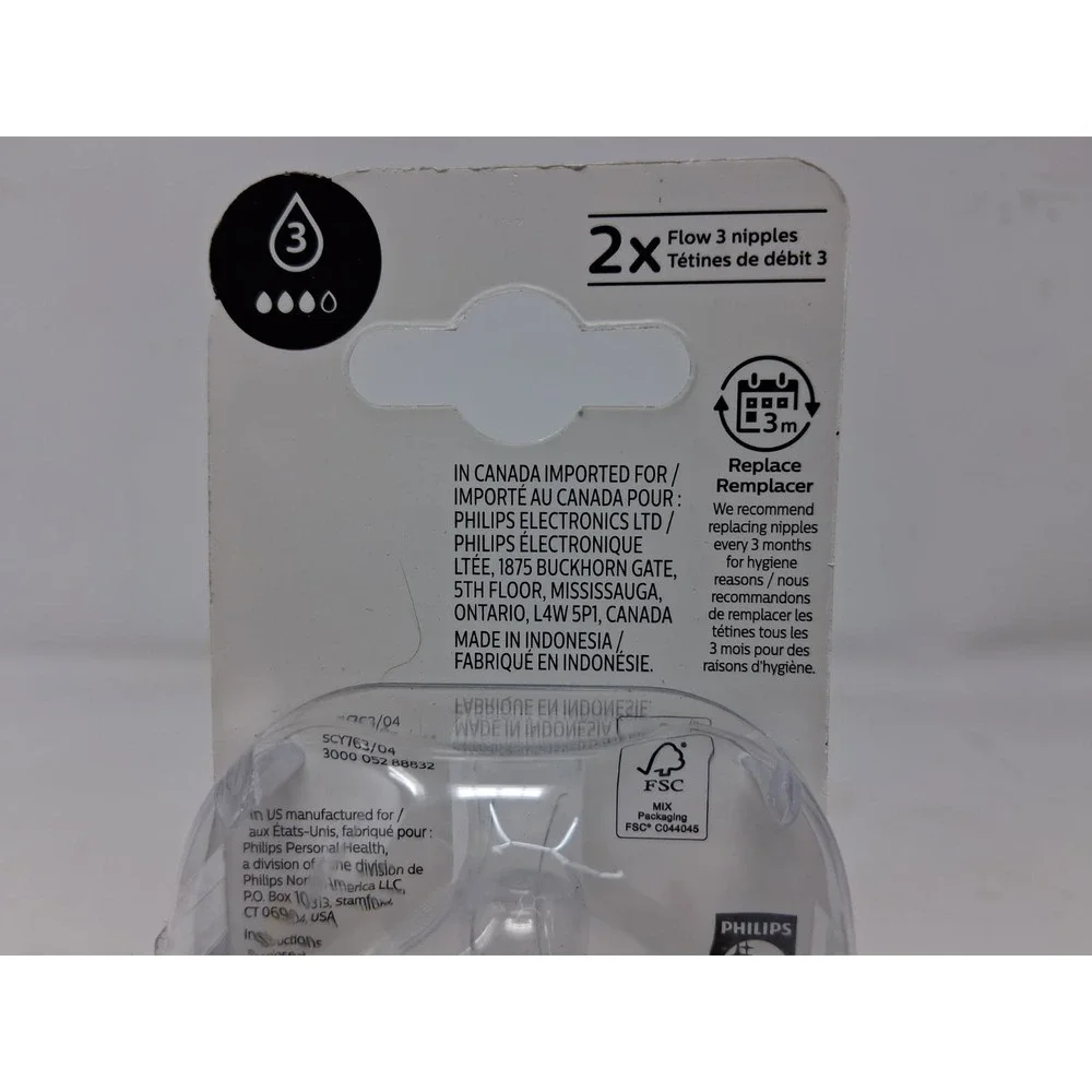 Philips Avent Medium Flow 3m+ Anti-Colic Baby Bottle Nipples (Pack of 2)  W